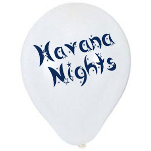 Havana Nights  11 latex balloons. 12 pack