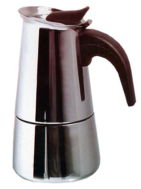 Economy  stainless steel coffee maker. 4 cups