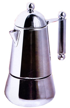 Economy stainless steel coffee maker. 6
