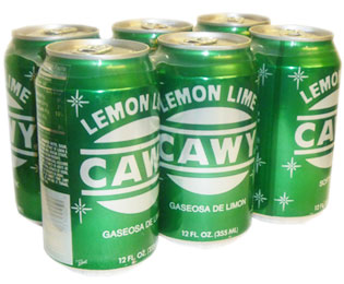 Cawy six pack 12 oz cans.