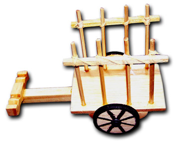 Hand Made Cuban Carreta  On Wood