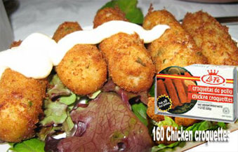 Chicken croquettes / croquetas de pollo. 160 Cuban style .  Frozen
