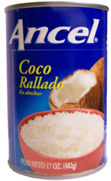 Coco rallado  en almibar/ grated coconut in syrup by Ancel 17Oz