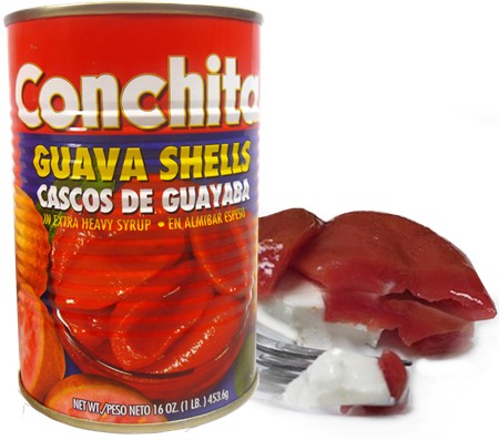 Guava shells  in syrup by Conchita. 16 oz