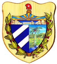 Wood Cuban Coat Of Arms.
