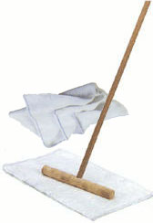 Cuban mop with 2 FREE mop cloths. Traditional wood cunstruction.