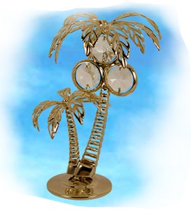 Tropical palm tree decorated with Austrian crystals  . 6  tall