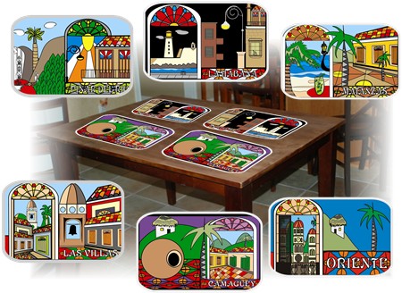 Place mats with provinces. Laminated 18 x 12