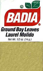 Badia bay leaves ground. Cellophane bag. 1/2 oz