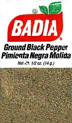 Badia Bag Ground Black Pepper 1/2 Oz