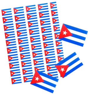 Cuban flag stickers . 50 flags 1 1/2 x 1 each