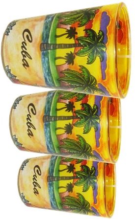 Tropical  Cuba shot glass