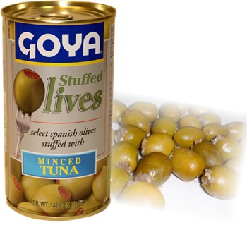 Goya  olives stuffed with minced tuna 5 1/4 Oz
