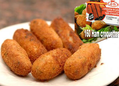 Ham croquettes / croquetas de jamon  160 Cuban style. Frozen