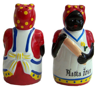 Mama Ines Ceramic Salt And Pepper Shaker Set