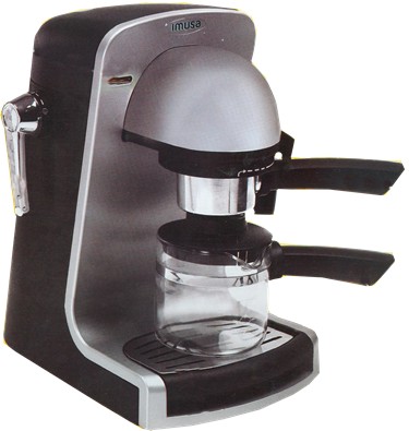 Espresso and capuccino coffee maker. 4 cup