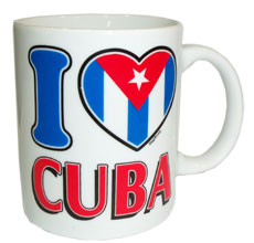 Coffe mug I love Cuba. Ceramic.