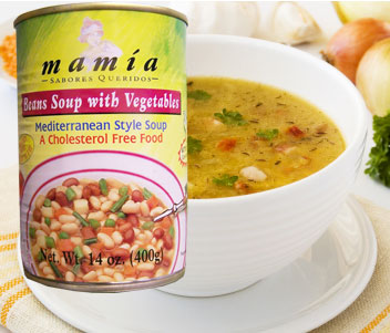 Mamia Beans Soup With Vegetables 14 Oz