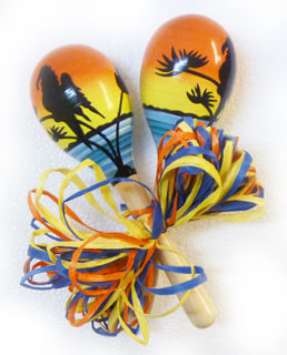 Maracas sunset. Set of 2.   8 long.