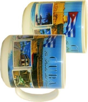 Coffee mug with a beautiful collage of Cuban Photos