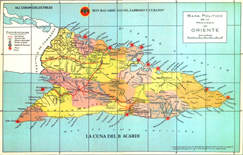 Map – Oriente Province 17 X 11 Inches