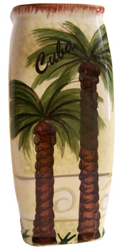 Ceramic Palm Base  7 1/4 High