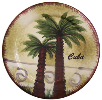 Decorated Ceramic Plate 7 1/2 Inch