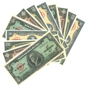 Reproduced old Cuban bills. Set of  (20)