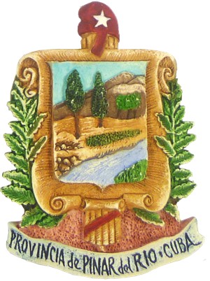 Refrigerator Magnet  Pinar del Rio  Province Coat of Arms . Hand made