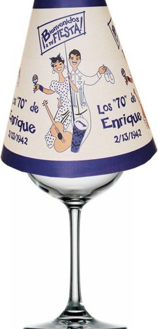 Customizable Wine Glass Shade.  12 pack