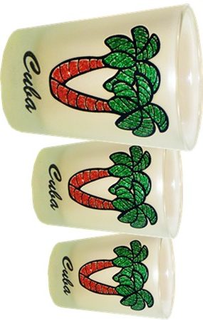 Tropical  shot glass. Twin palm design