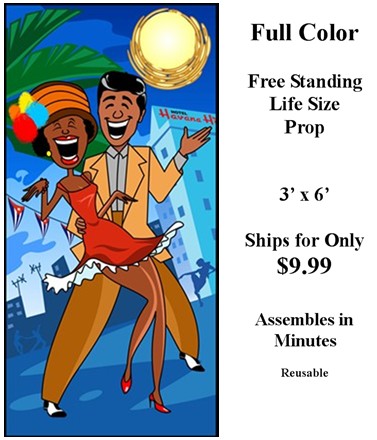 Free standing decoration prop, life size . 3′ x 6′