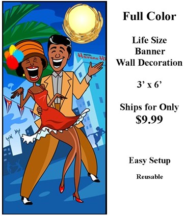 Decoration banner, life size . 3′ x 6′