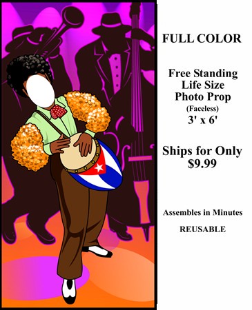 Standee prop, life size. 3′ x 6′