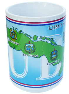 Coffee mug  with Isle of Cuba design.