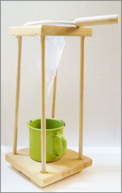 Tetera  coffee making set  with enamel cup, filter and base